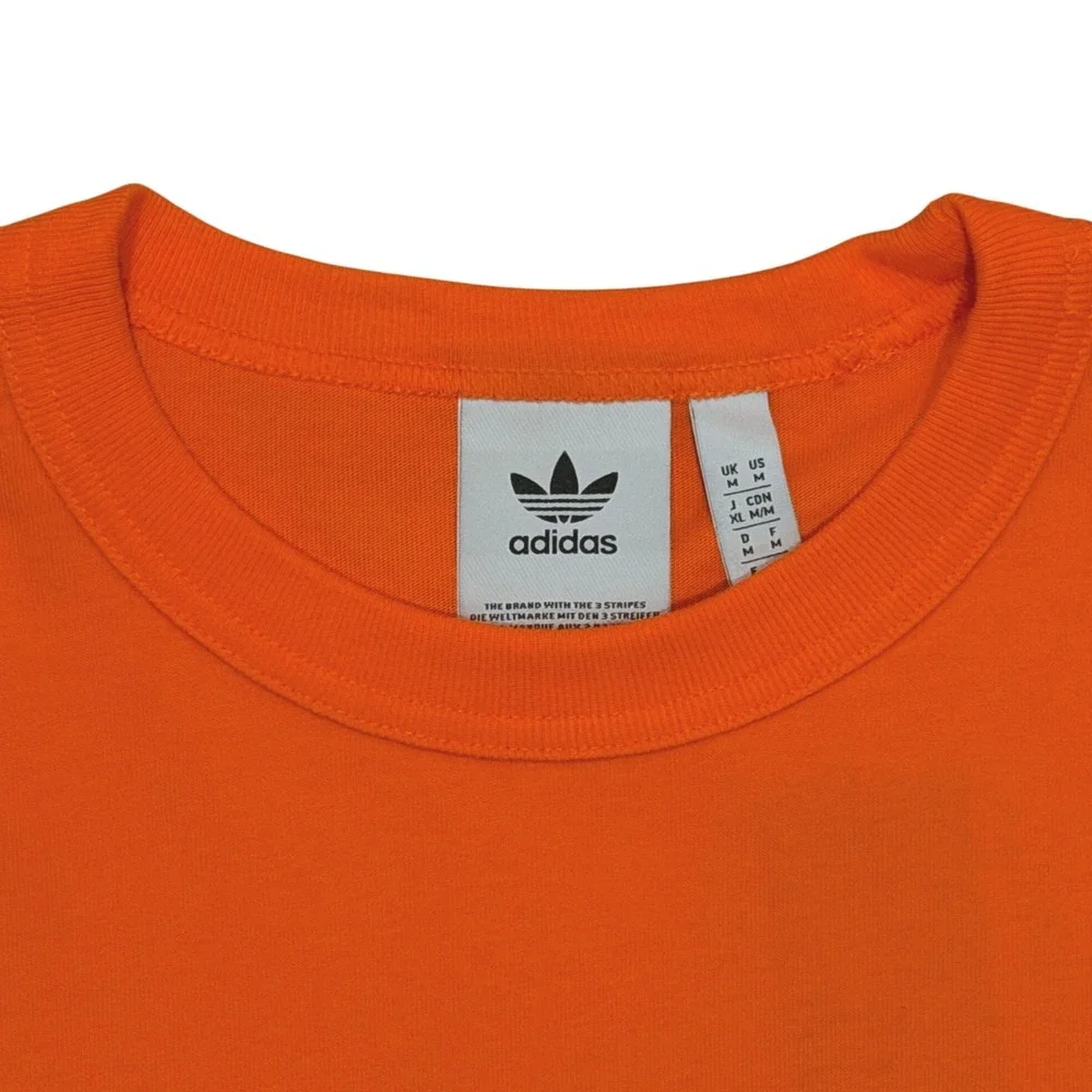 Adidas Neuclassics LS Shirt Mens M Orange Oversized Trefoil IM2098 *NEW*